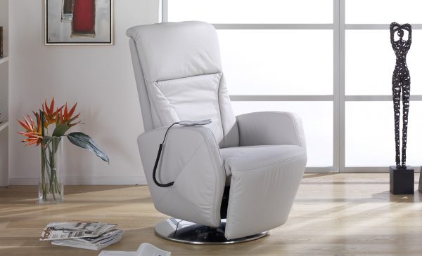 Le fauteuil relax électrique massant cuir gris