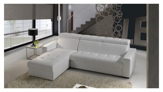 canapé lit d'angle blanc nomo